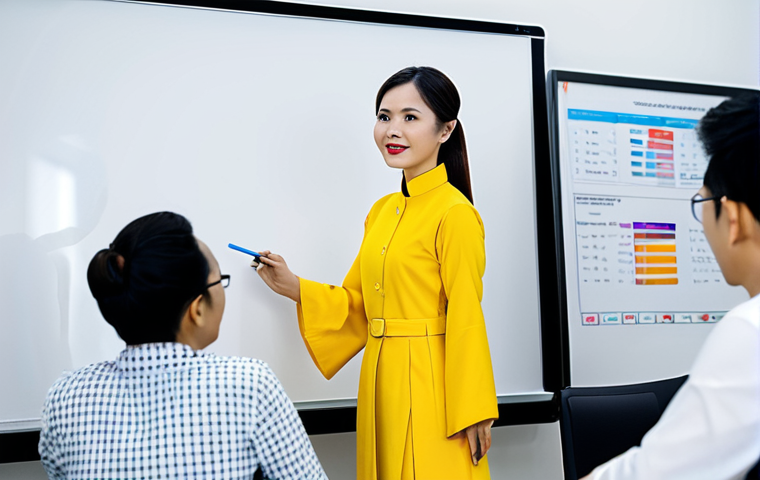 **

"A confident marketing manager in Hanoi, Vietnam, fully clothed in a stylish, modern Ao Dai. She's presenting a brand strategy at a brightly lit office meeting. The background includes a whiteboard with marketing data and team members attentively listening. Safe for work, appropriate content, professional, perfect anatomy, natural proportions, high resolution."

**