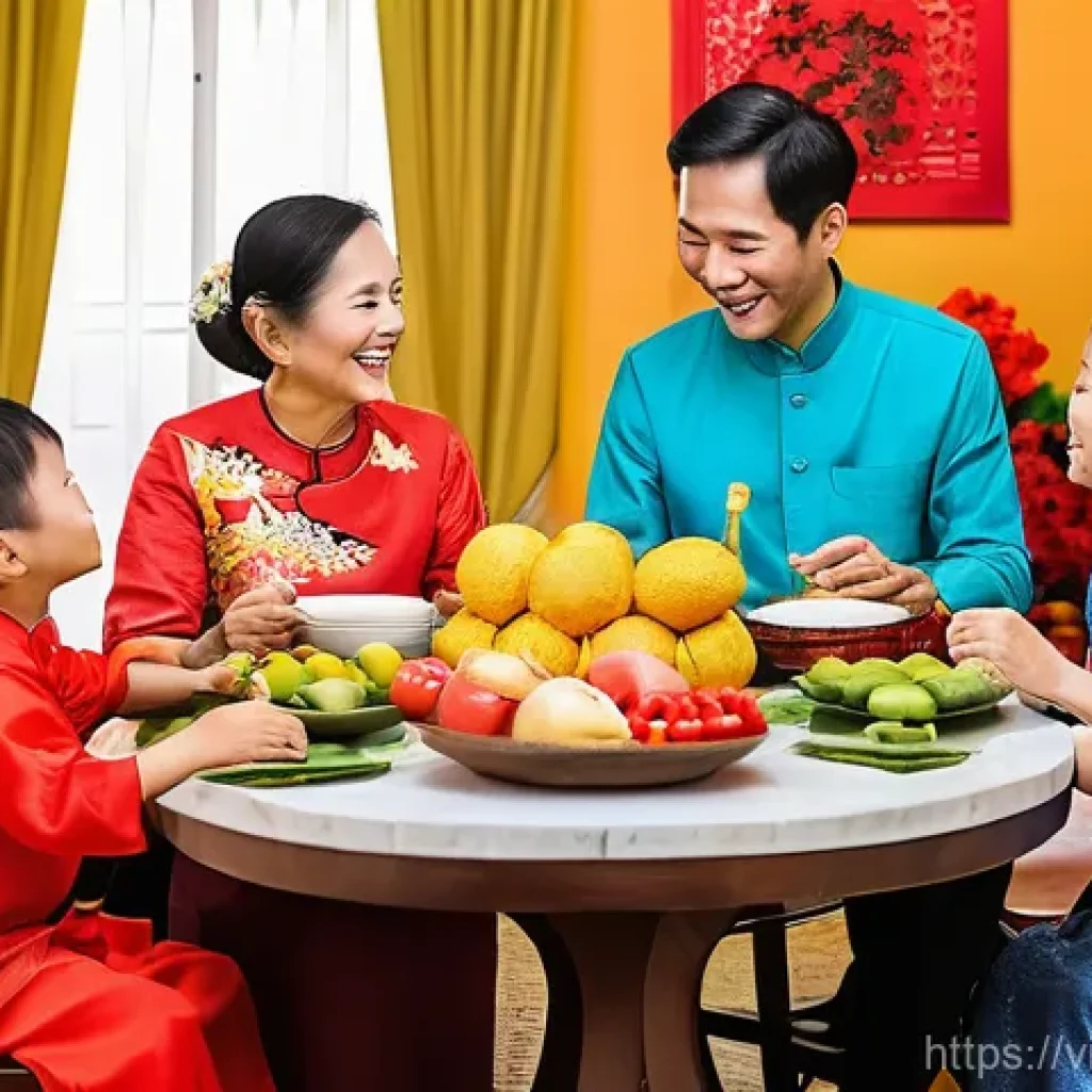 브랜드 마케터를 위한 커뮤니케이션 전략 - **A Multi-Generational Vietnamese Tet Celebration of Togetherness.**
    "A vibrant and heartwarming...